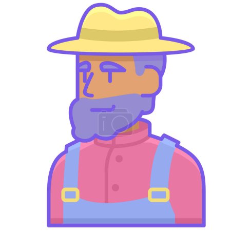 Ilustración de Agricultor masculino vector ilustración diseño - Imagen libre de derechos