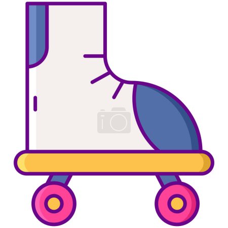 Téléchargez les illustrations : Roller Skates icône sur fond blanc - en licence libre de droit