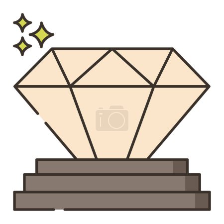 Ilustración de Icono de diamante vector ilustración - Imagen libre de derechos