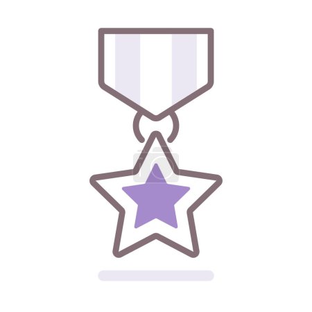 Illustration for Medal vector flat colour icon - Royalty Free Image