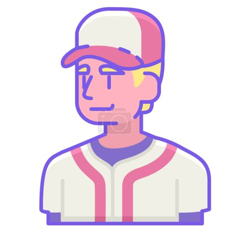 Illustration for Baseball player icon vector illustration - Royalty Free Image
