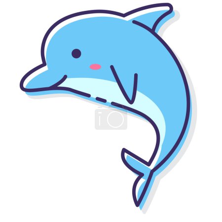 Téléchargez les photos : Illustration vectorielle d'icône de dauphin - en image libre de droit