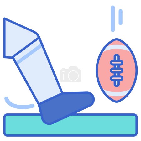 Téléchargez les illustrations : Icône du rugby. illustration vectorielle - en licence libre de droit