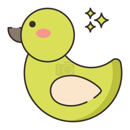Téléchargez les illustrations : Illustration vectorielle d'icône canard en caoutchouc - en licence libre de droit