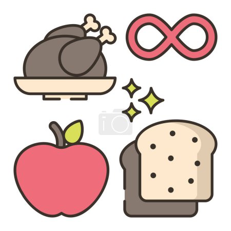 Téléchargez les illustrations : Illustration vectorielle de l'icône Alimentation illimitée - en licence libre de droit
