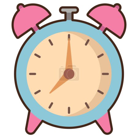 Illustration for Alarm clock vector illustration on white background. - Royalty Free Image