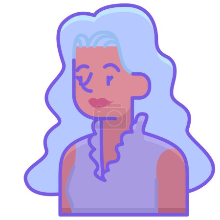 Illustration for Woman avatar character isolated icon - Royalty Free Image