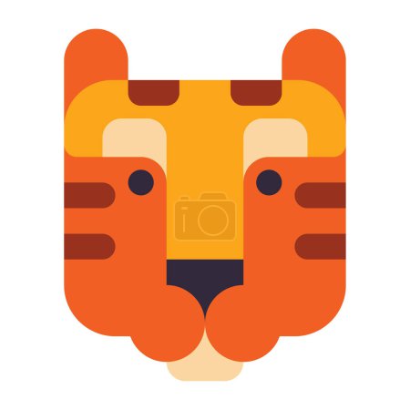 Téléchargez les illustrations : Illustration vectorielle icône lion tigre - en licence libre de droit