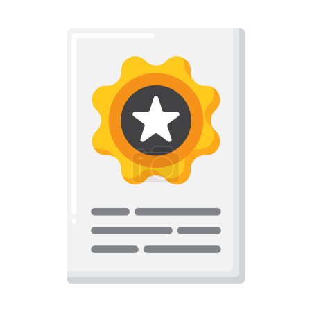 Illustration for Certificate vector flat color icon - Royalty Free Image