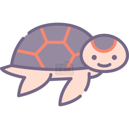 Téléchargez les illustrations : Illustration de contour icône tortue - en licence libre de droit