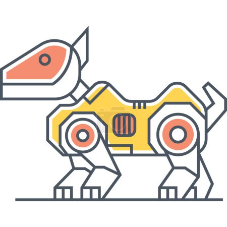 Foto de Ilustración vectorial del robot mascota aislado sobre fondo blanco. - Imagen libre de derechos