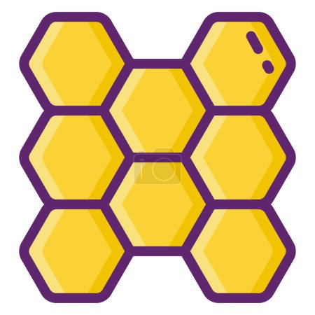 Ilustración de Icono de peine de abeja en el estilo de moda aislado fondo - Imagen libre de derechos
