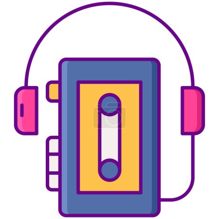 Illustration for Walkman icon icon vector illustration - Royalty Free Image