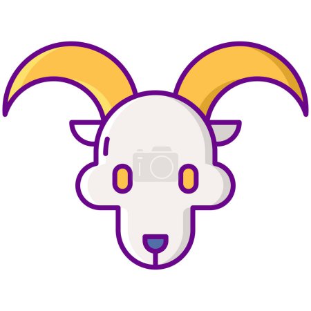 Illustration for Aries icon on white background - Royalty Free Image