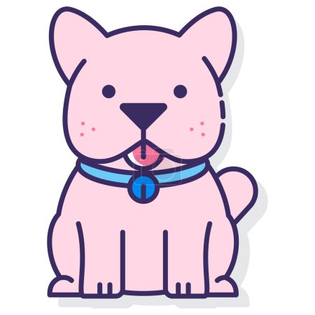 Illustration for Dog icon, outline style - Royalty Free Image