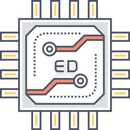 Illustration for Embedded devices icon simple design - Royalty Free Image
