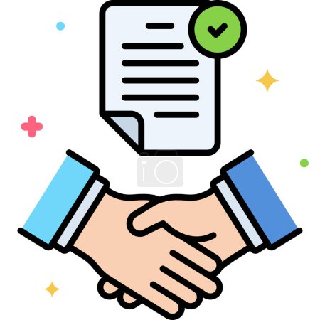 Illustration for Contract agreement deal icon - Royalty Free Image