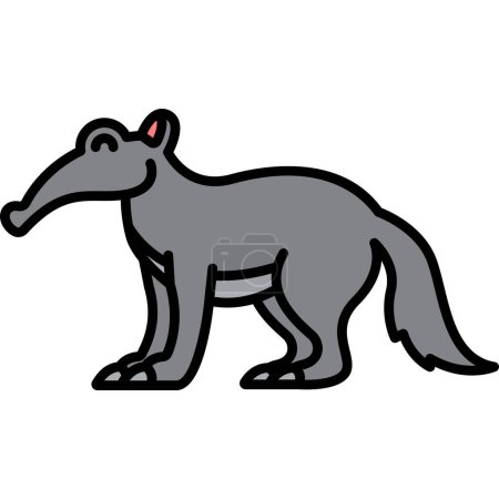 Illustration for Anteater icon vector illustration - Royalty Free Image