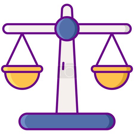 Illustration for Justice law icon on white background - Royalty Free Image
