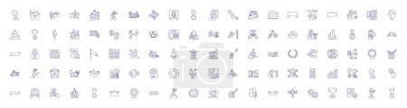 Illustration for Change management line icons signs set. Design collection of Transformation, Agility, Transition, Adaptation, Revision, Modification, Improvement, Reinvention outline vector concept illustrations - Royalty Free Image