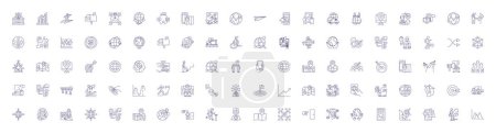 Illustration for Location and map line icons signs set. Design collection of Map, Location, Geographic, Geography, Chart, Plot, Image, Position outline vector concept illustrations - Royalty Free Image