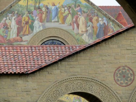 Photo for Details of Memorial Chapel on the Main Quad of Stanford University Campus. California, USA - Royalty Free Image