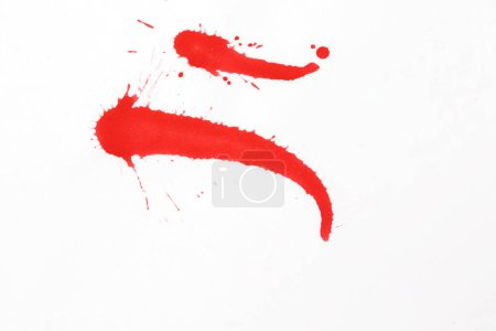 Téléchargez les photos : Blood splatters. Red blots of watercolor Realistic bloody splatters for Halloween Drop of blood concept - en image libre de droit