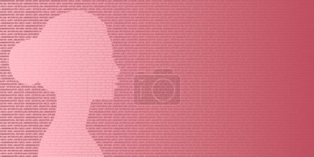 Téléchargez les photos : International women's day Illustration on pink background. Greeting for 8 March Happy Womens Day & 25 November International Day for the Elimination of Violence against Women. - en image libre de droit