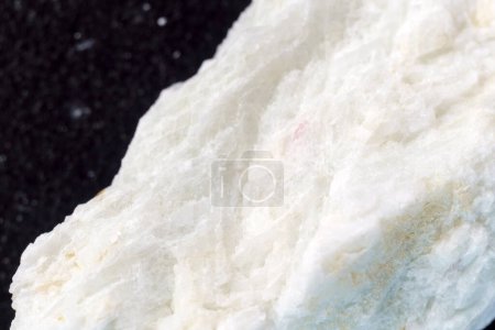 Photo for Macro stone albite mineral background close up. Aquamarine on Albite - Royalty Free Image