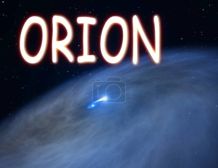 Téléchargez les photos : Orion, marquant un moment important dans l'exploration spatiale pour la NASA. Des éléments de cette image sont fournis par la NASA - en image libre de droit