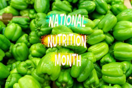 Fresh bell peppers captures the essence of National Nutrition Month, promoting healthy eating and awareness.