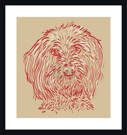 Vector illustration of a sketch of a Terrier dog. 