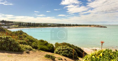 Summer day at the beach in Horseshoe Bay, Port Elliot on South Australia's Fleurieu Peninsula