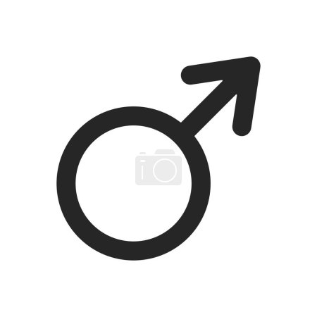 Ilustración de Símbolo masculino vector icono - Imagen libre de derechos