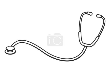 Illustration for Doctor stethoscope vector icon - Royalty Free Image