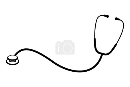 Illustration for Doctor stethoscope vector icon - Royalty Free Image