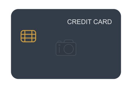 Ilustración de Tarjeta de crédito en blanco plantilla en vector - Imagen libre de derechos