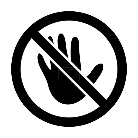 Illustration for No entry or forbidden sign in vector - Royalty Free Image