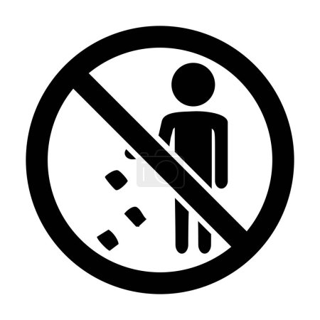 Ilustración de No tirar basura signo en el vector - Imagen libre de derechos