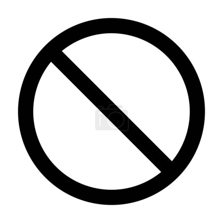 Téléchargez les illustrations : Blank aucun signe de symbole pour les activités interdites dans le vecteur - en licence libre de droit