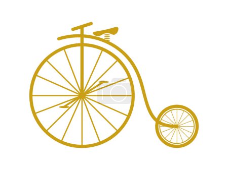 Illustration for Classic penny farthing bicycle or bike in vector - Royalty Free Image