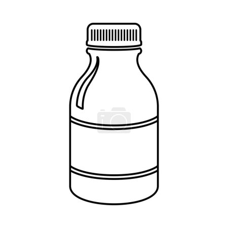 Illustration for Pill bottle or medicine bottle icon in vector - Royalty Free Image