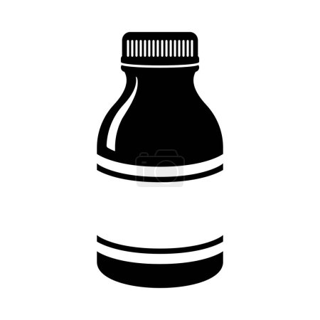 Ilustración de Botella de la píldora o botella de medicamento icono en vector - Imagen libre de derechos