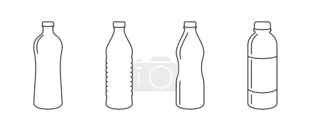 Plastic water bottle shape in vector