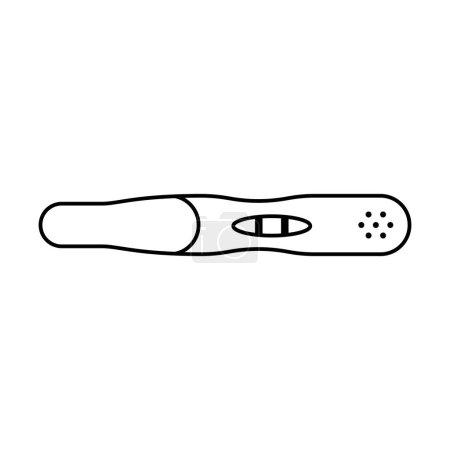 Illustration for Positive pregnancy test kit line drawing in vector - Royalty Free Image
