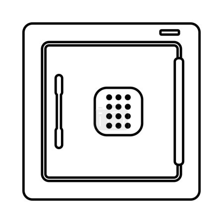Ilustración de Caja fuerte o segura para guardar objetos de valor en vectores - Imagen libre de derechos