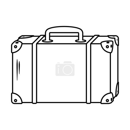 Illustration for Retro style suitcase or briefcase vector - Royalty Free Image