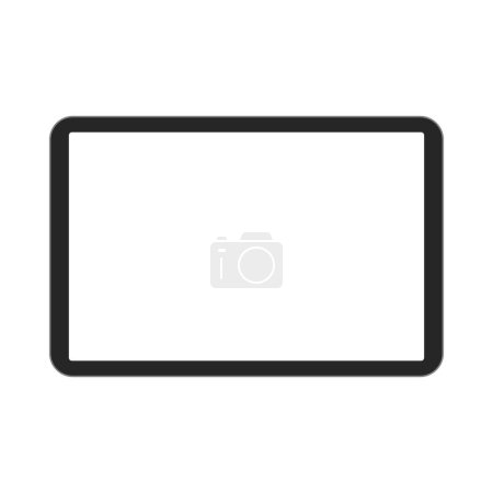 Ilustración de Esquema simple de una tableta digital con pantalla en blanco en el vector - Imagen libre de derechos