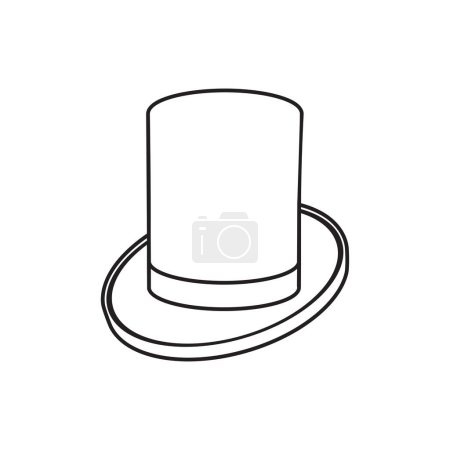 Téléchargez les photos : Chapeau haut de forme pour gentleman classique en vecteur - en image libre de droit