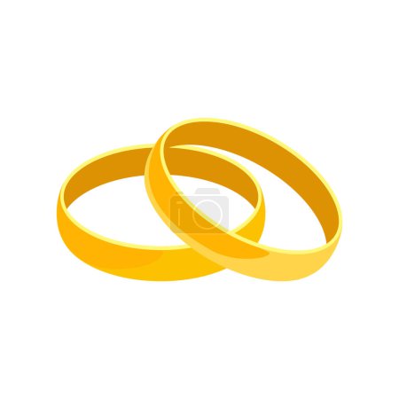 Illustration for Wedding bands or wedding rings in vector - Royalty Free Image
